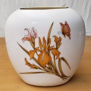 Vintage Japanese Iris Vase